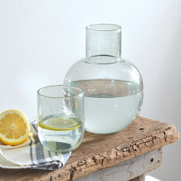 Recycled Glass Bedside Carafe