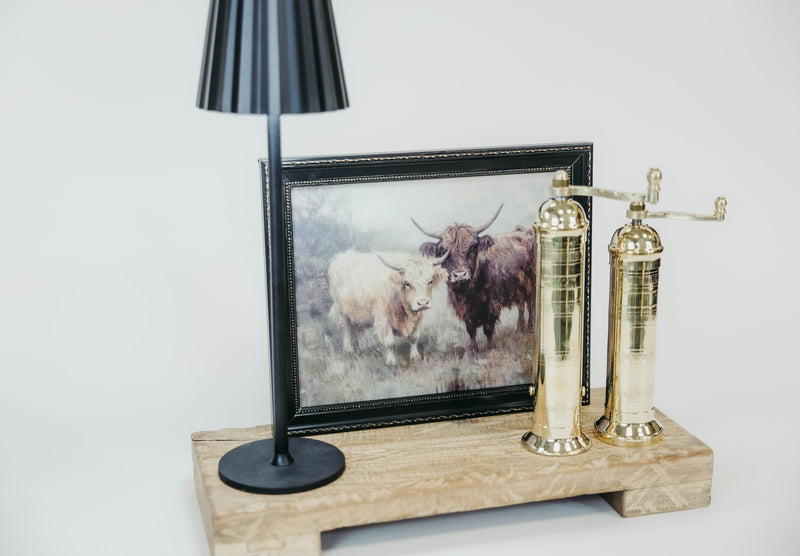 Fluted Shade LED Table Lamp | Black