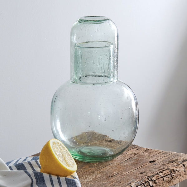 Recycled Glass Bedside Carafe