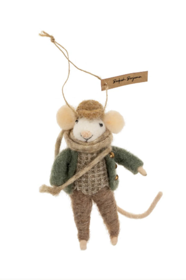 BOOKISH BENJAMIN MOUSE | HOLIDAY ORNAMENT