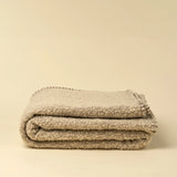 Blanket Stitch Boucle Throw | Ivory