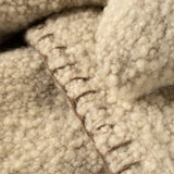 Blanket Stitch Boucle Throw | Ivory