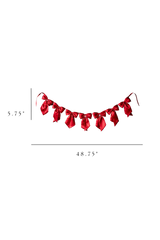 Bow Garland |  Red Satin Fabric