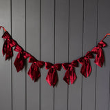 Bow Garland |  Red Velvet Fabric