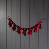 Bow Garland |  Red Velvet Fabric
