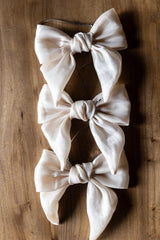 Bow Gauze | Cream Set of 3