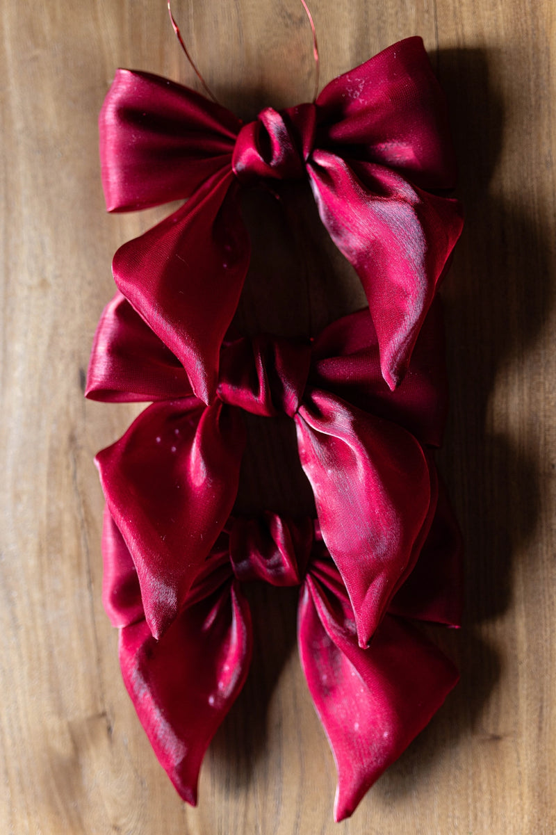 Bow Gauze | Red Set of 3