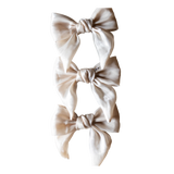 Bow Gauze | Cream Set of 3