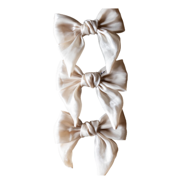 Bow Gauze | Cream Set of 3