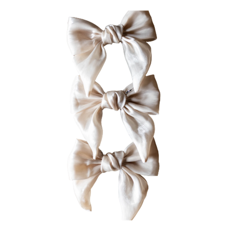 Bow Gauze | Cream Set of 3