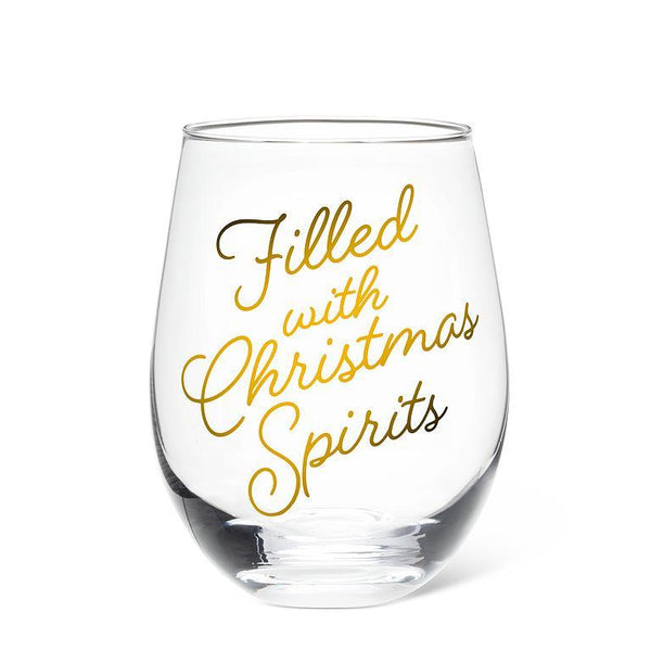 CHRISTMAS SPIRITS  | STEMLESS WINE GLASS