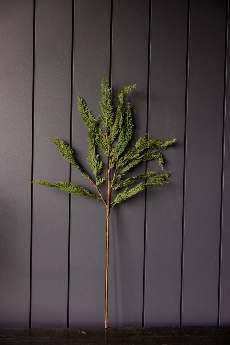 Cypress Pine Real Touch Green Faux Stem | Medium