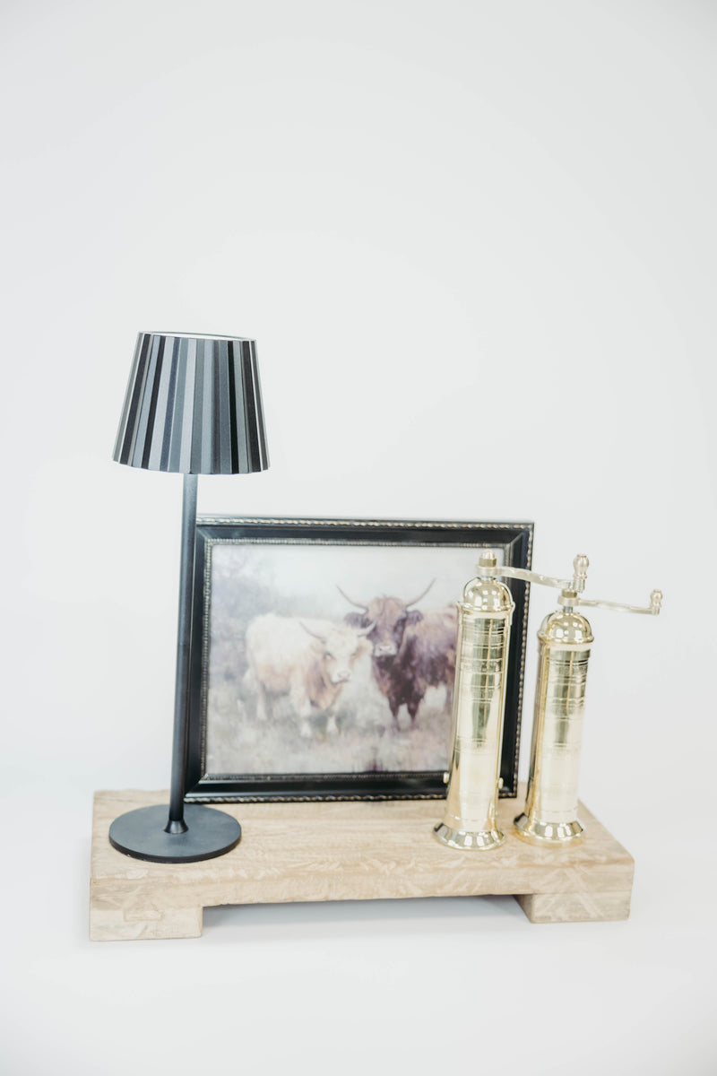 Fluted Shade LED Table Lamp | Black