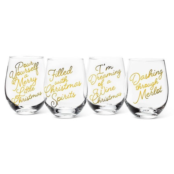 CHRISTMAS SPIRITS  | STEMLESS WINE GLASS