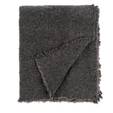 Fringed Boucle Throw | Charcoal