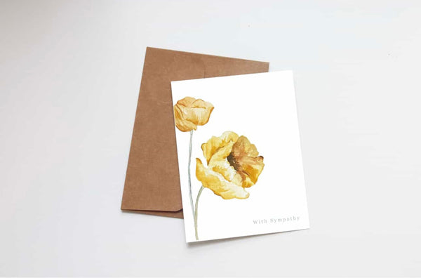 Sympathy Card | Vibrant Poppy