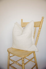 Fringed Boucle Pillow | Off White
