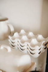 Ceramic Egg Crate | Matte White