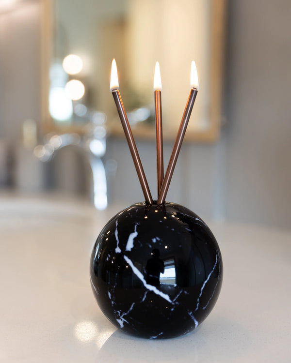 NEVA VASE | BLACK MARBLE