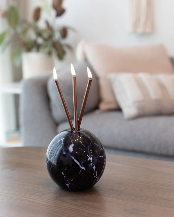 NEVA VASE | BLACK MARBLE