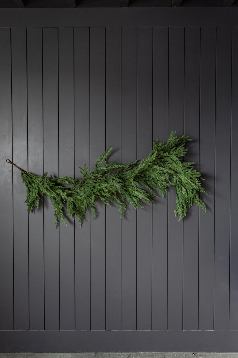 Norfolk & Cypress Mix Real Touch Faux Chrismas Garland | 6ft
