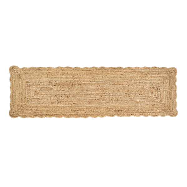 Scalloped Jute Rug | 2.5' x 8'