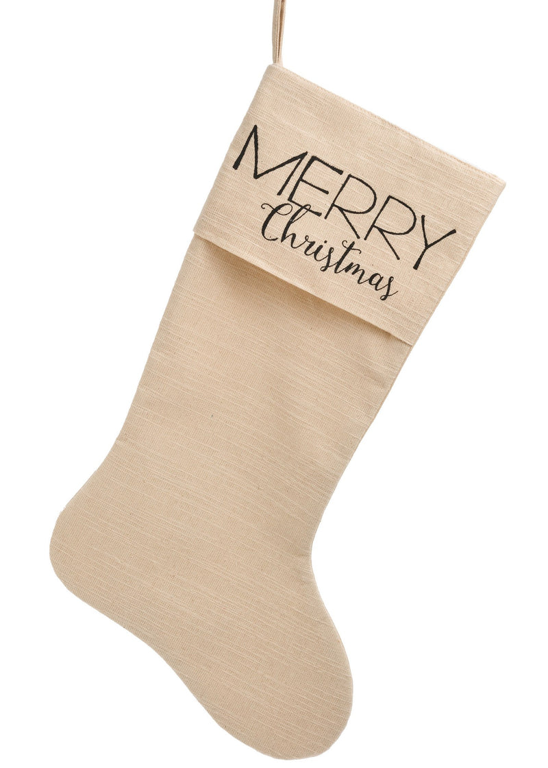 NATURAL STOCKING | MERRY CHRISTMAS