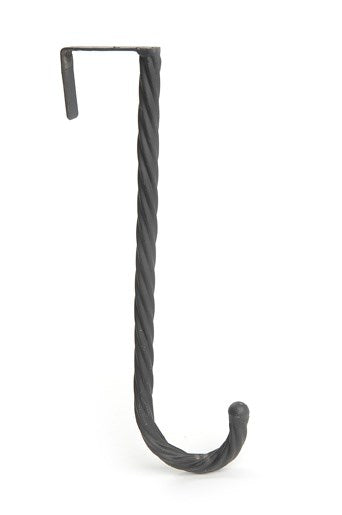 Twisted Iron Wreath Holder | Black