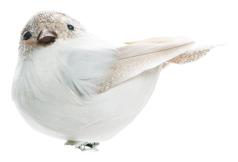 White Feather Bird | Clip Ornament