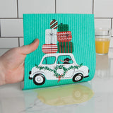Winter Wheels Dog | Swedish Dishcloth