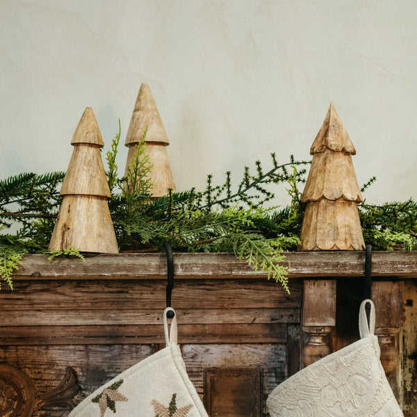 WOODEN DECOR TREES S/2