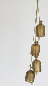 Hanging Vintage Copper Bell Clusters | Extra Large