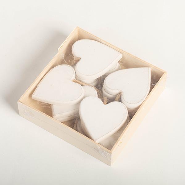 WOODEN HANGING HEARTS (Set of 12)