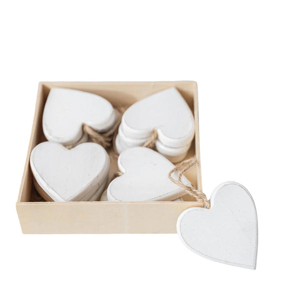 WOODEN HANGING HEARTS (Set of 12)