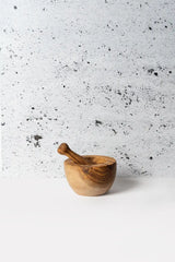 OLIVE WOOD MORTAR & PESTLE - LARGE